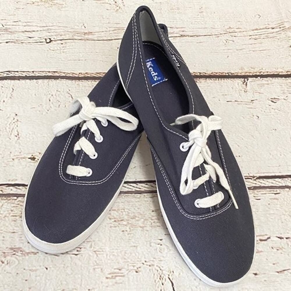 KEDS Original Navy Blue Lace-Up Canvas Sneakers Women's Size 10